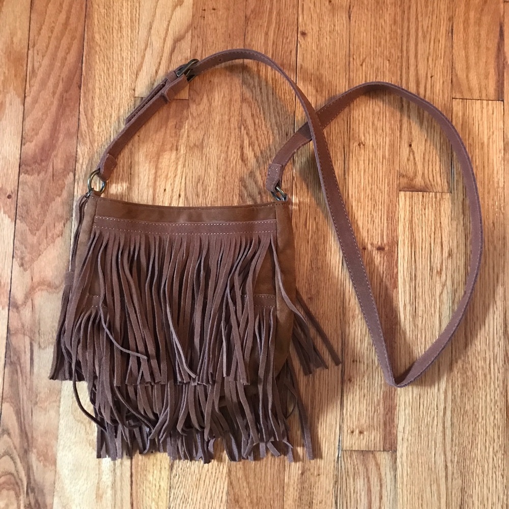 ON HOLD Mossimo Suede Fringe Crossbody Bag