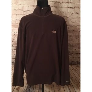 Men's North Face Brown Half Zip Pullover