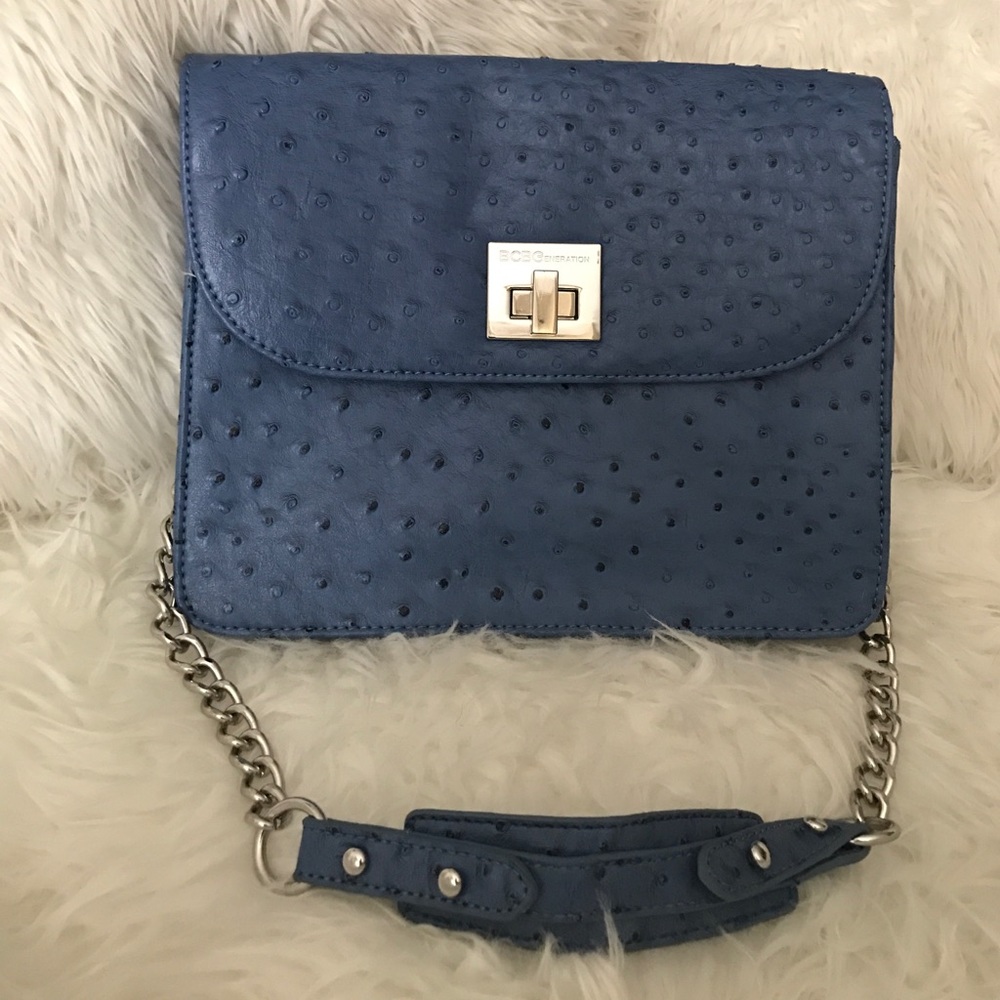 BCBGeneration blue ostrich purse
