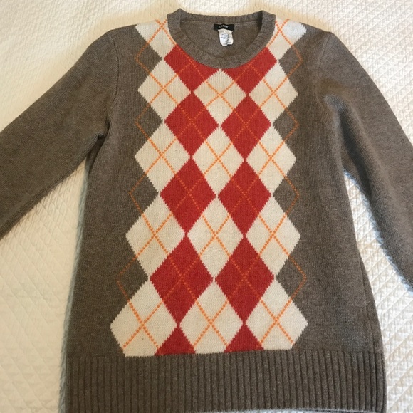 J. Crew Sweaters - J Crew argyle sweater 3/4 sleeve.