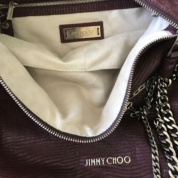 Jimmy Choo Burgundy Boho Large Shoulder Bag - Picture 3 of 4