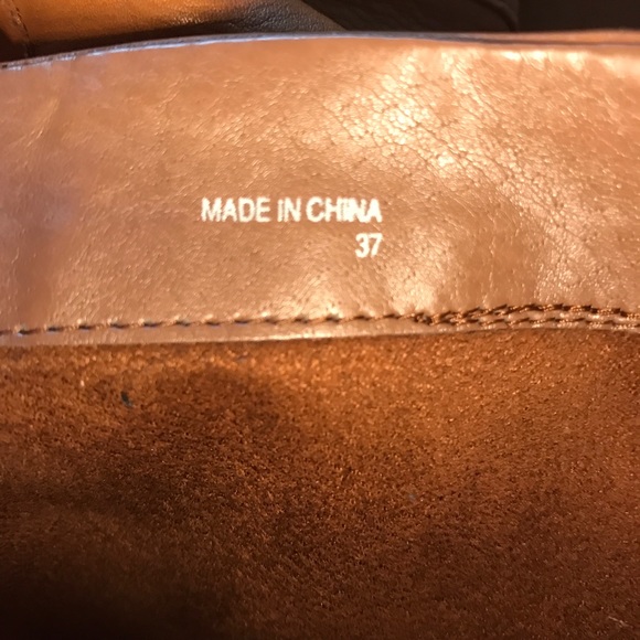ALDO Leather Boots with Semi Wedge in Cognac - Picture 3 of 3
