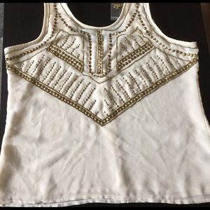 Metal silky tank top