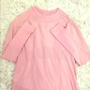 Cute Light Pink Long Sleeve Top size 6