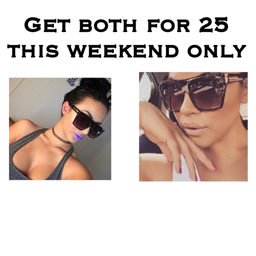 "Sleek Babies" Sunglasses Flat Top Aviators