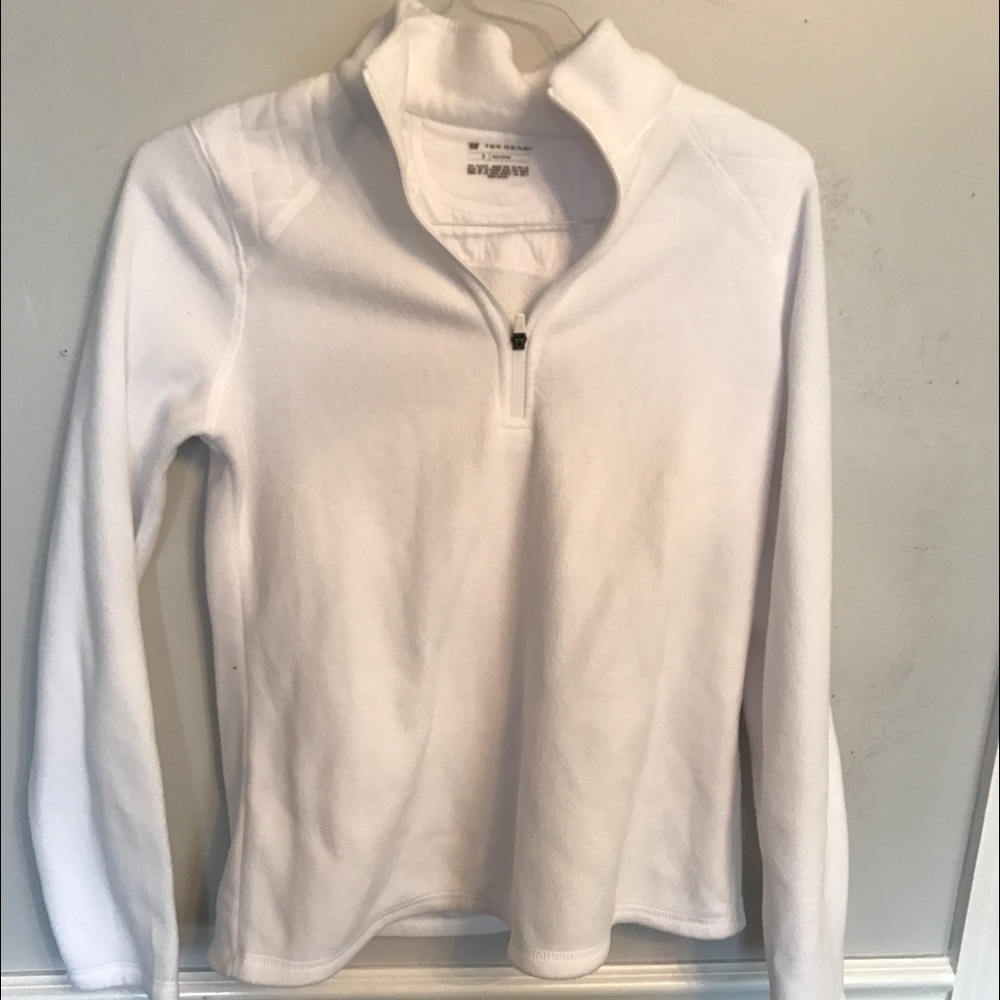 White fleece pullover. Never worn