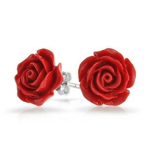 Rosette Stud Earrings (Never worn)