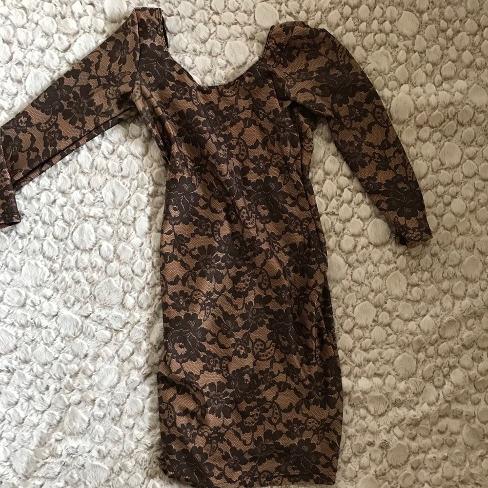 American Apparel lace print backless dress