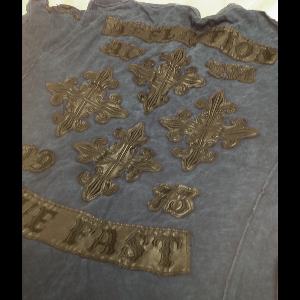 Affliction, leather cross