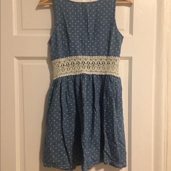Pins & Needles Polka Dot Denim Dress - Picture 2 of 4