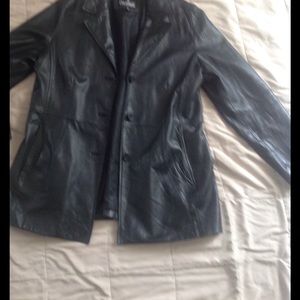 Leather coat