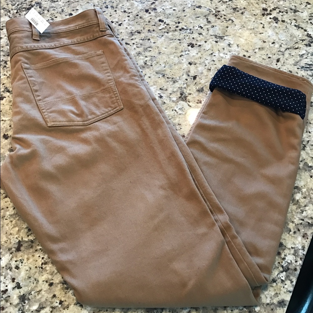 JCREW Chinos with Flannel Lining