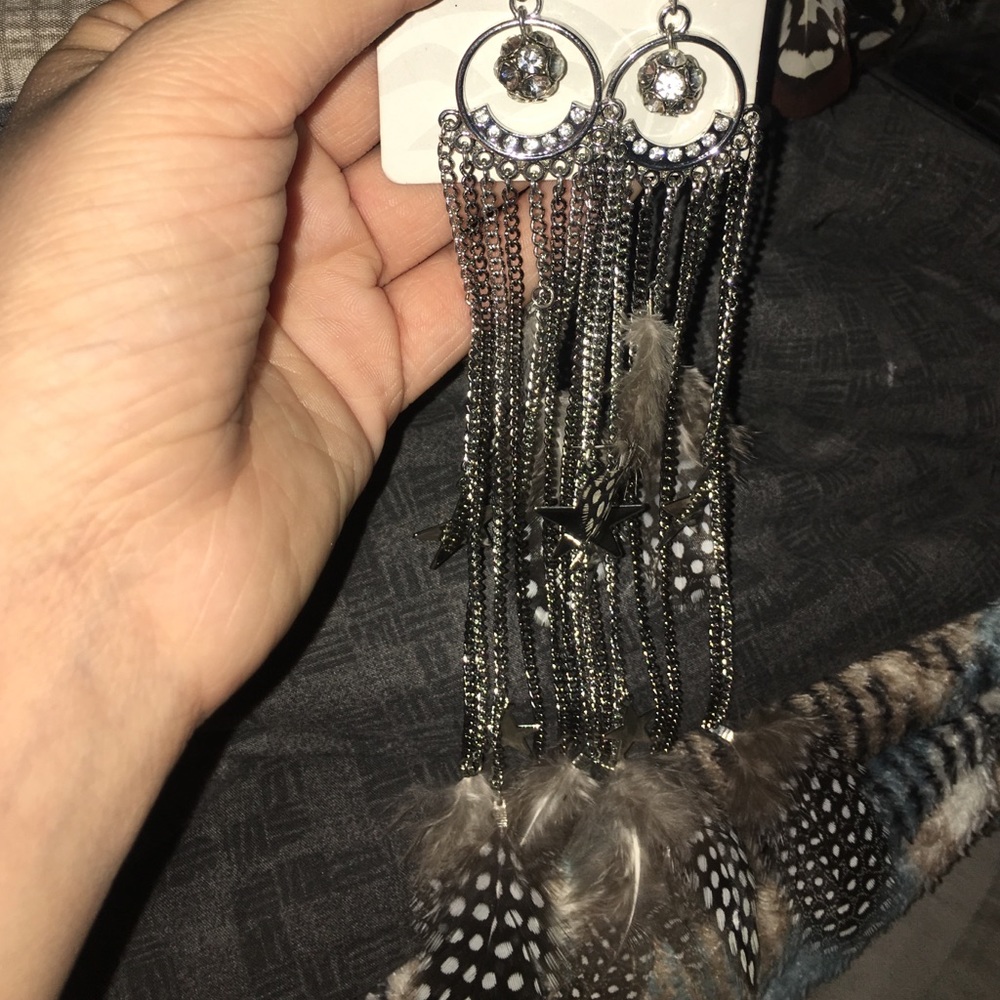 Feather earrings