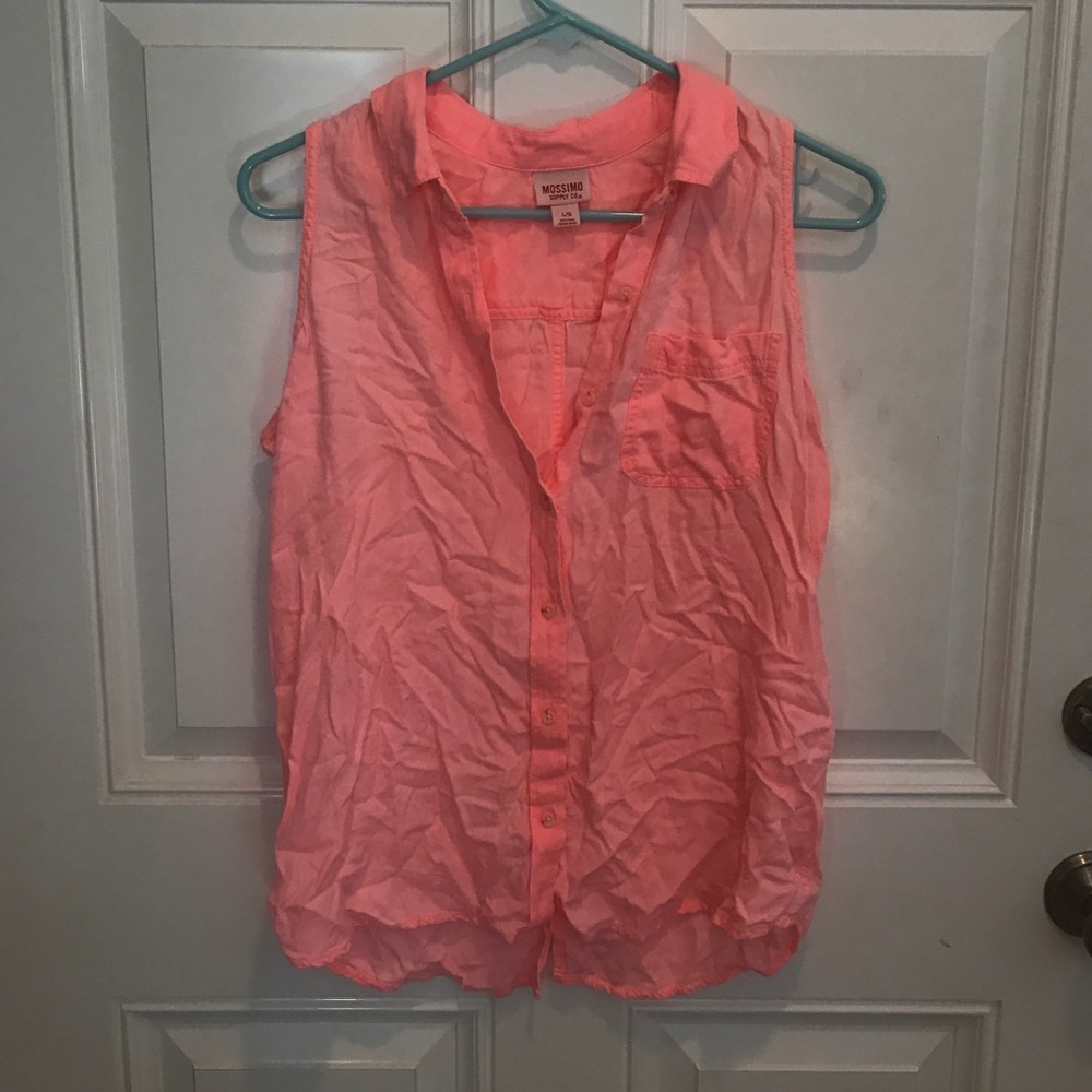 Peach collared tank