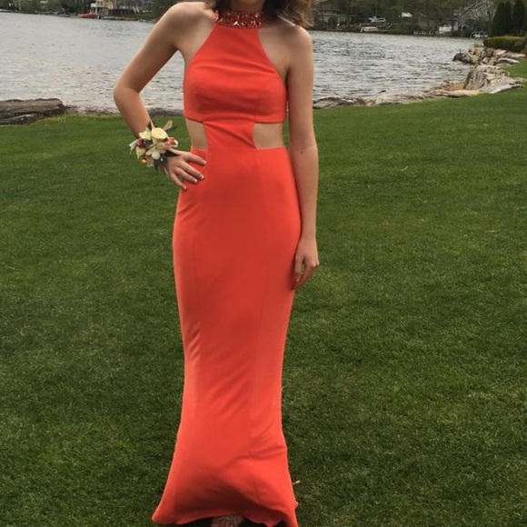 Faviana Dresses Faviana Papaya Prom Gown Poshmark