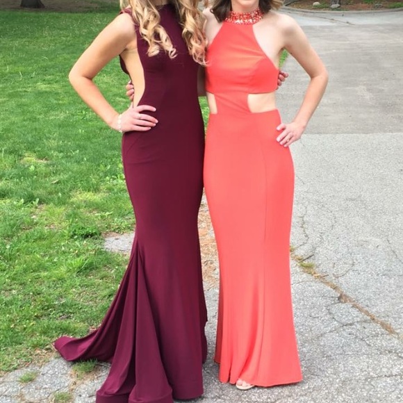 Faviana Dresses Faviana Papaya Prom Gown Poshmark