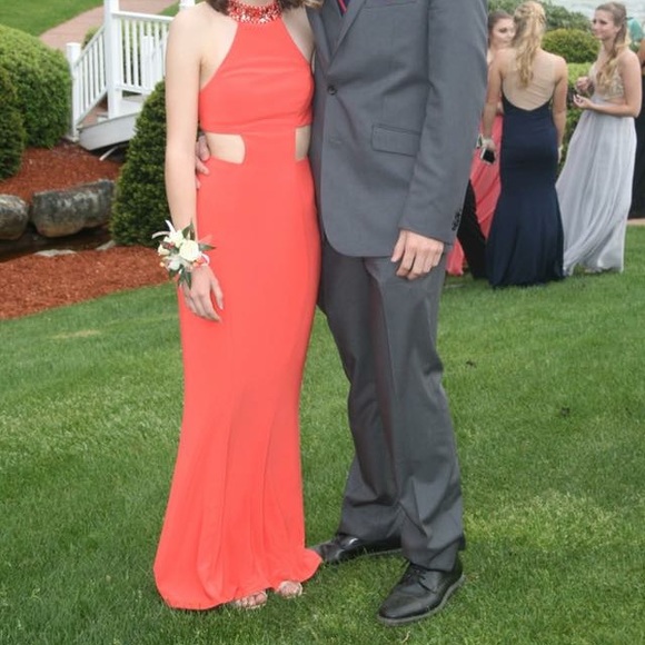 Faviana Dresses Faviana Papaya Prom Gown Poshmark