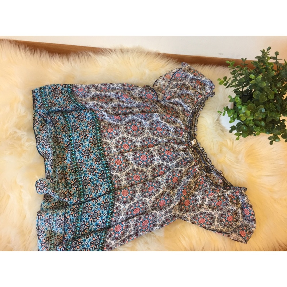 Boho off the shoulder shirt