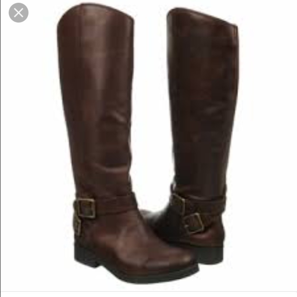 *SOLD* Lucky Brand brown leather boots knee high 8