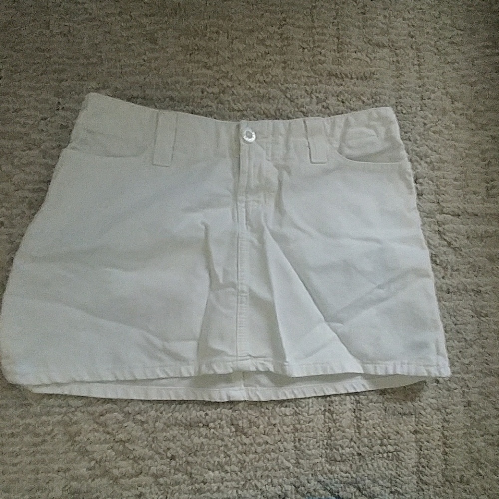 All white skirt