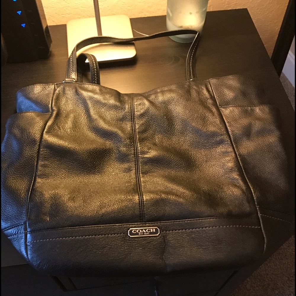 Large Black Coach Purse in Like New Condition!