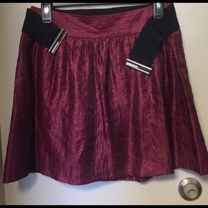 Red Charlotte Russe skirt with matching belt