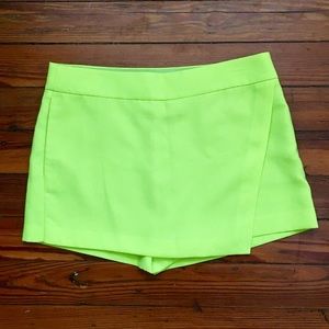 J Crew, neon lime green SKORT! Never worn