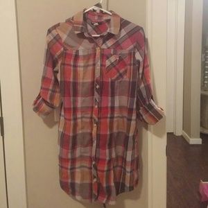 Plaid Shirt Dress