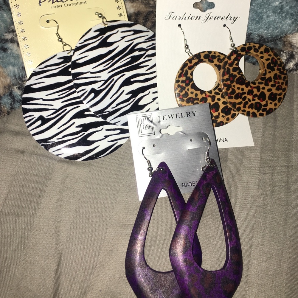Animal print earrings bundle