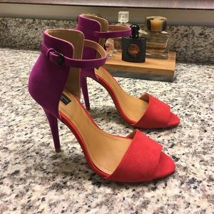 Zara colorblock heels
