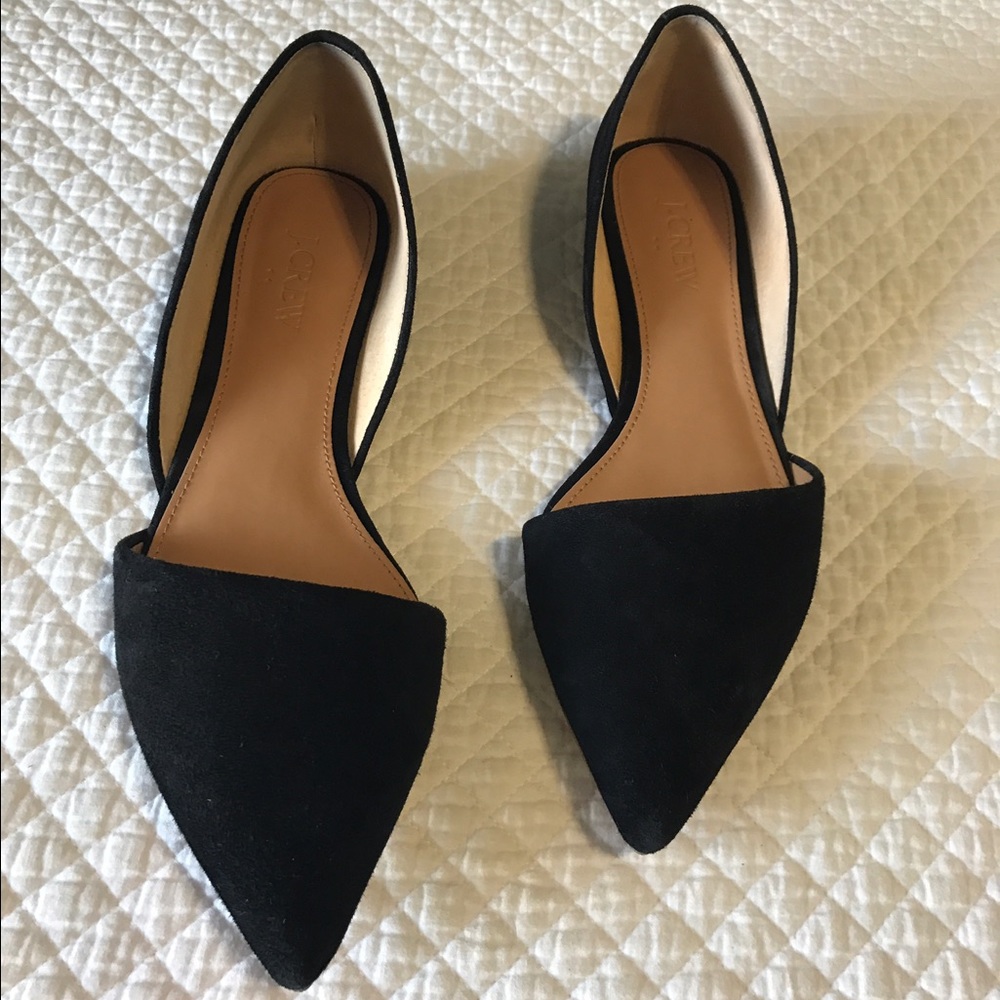J Crew Factory Black Flats-Size 7