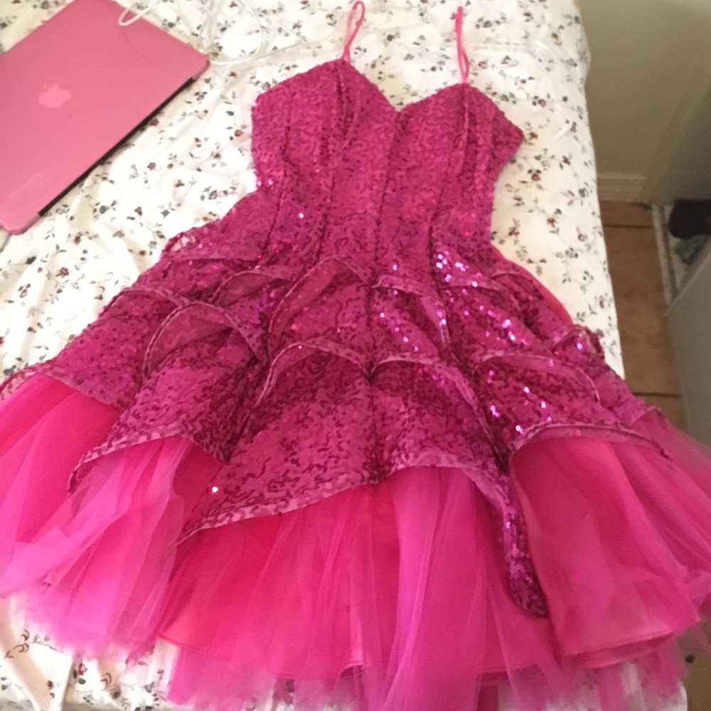 Pink sparkly dress
