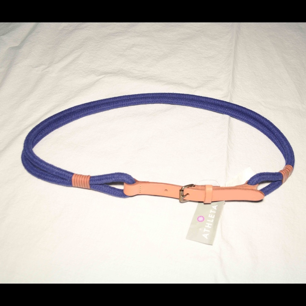 Athleta Nautical Rope and Leather Belt
