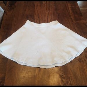 White skater skirt