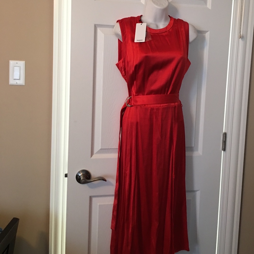 Mango red dress-44in long