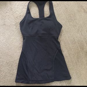 LuLulemon- Black; size 4 racerback tank