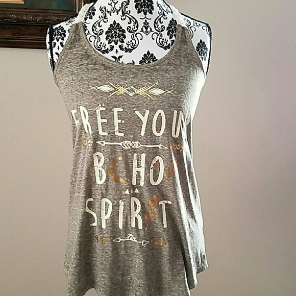 Maurices Tops - ☄L LEFT☄ FREE YOUR BOHO SPIRIT TANK