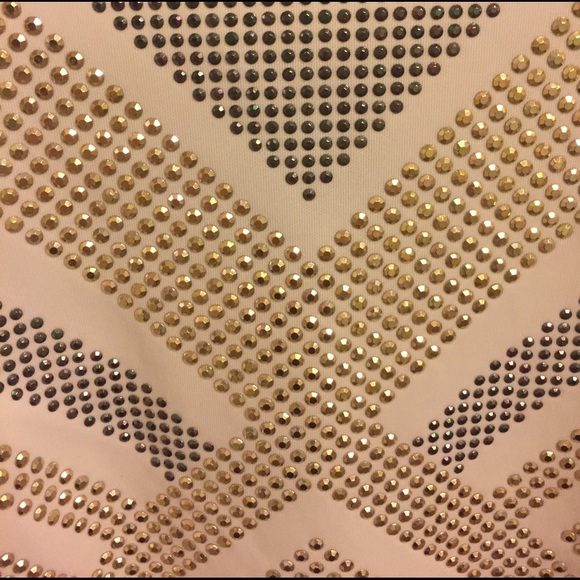 White GB dress with gold and silver embellishment - Picture 4 of 4