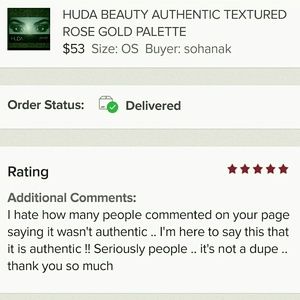 HUDA BEAUTY AUTHENTIC ROSE GOLD PALETTE