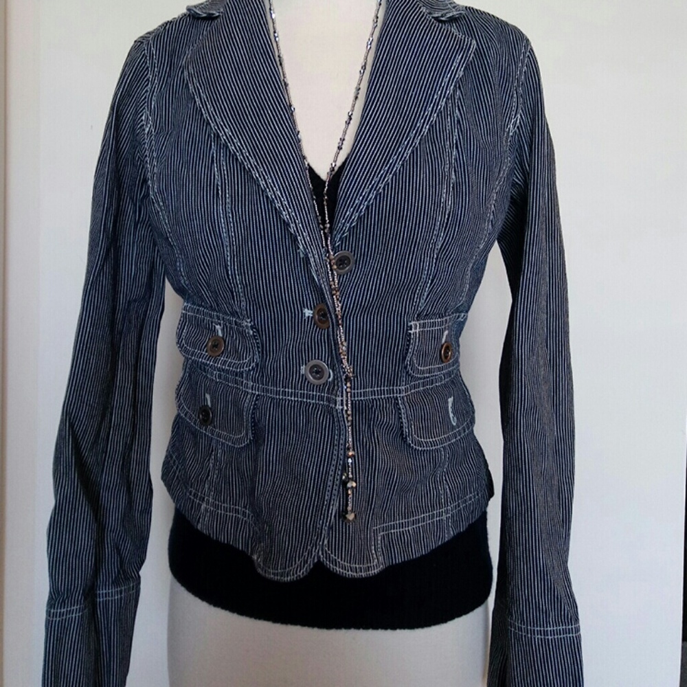 Ann Taylor Loft Navy Jean Jacket