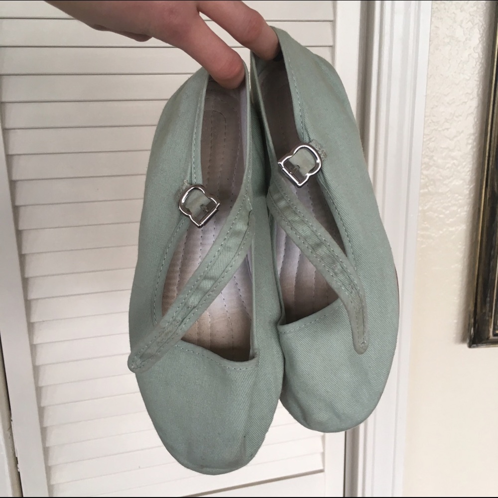 Urban Outfitters teal Mary Janes