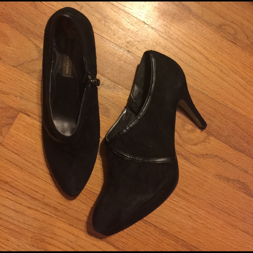 Brand new suede heeled booties