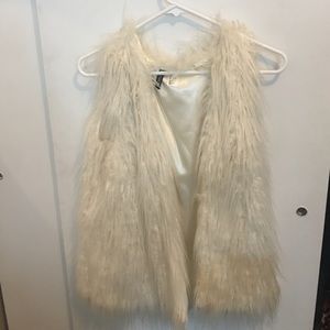 Shaggy fur vest