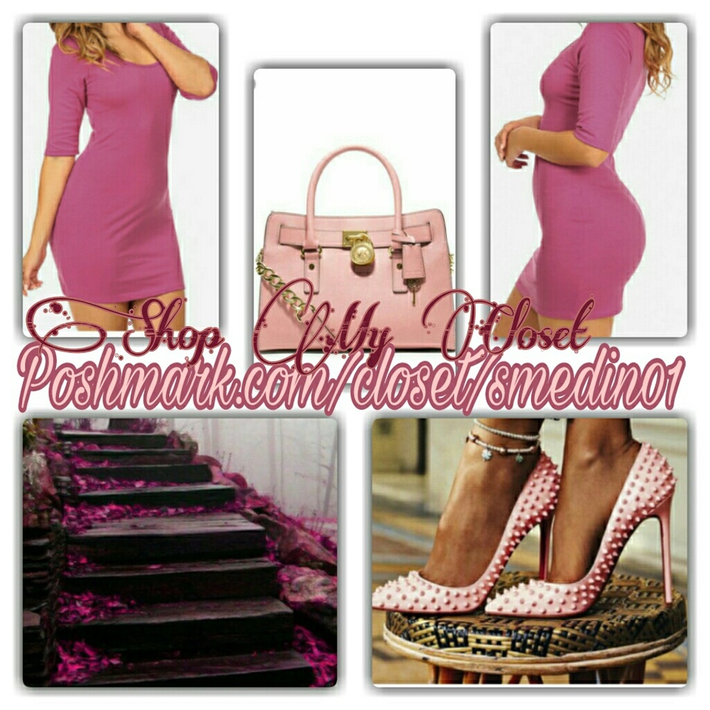 SOLID BODYCON MINI DRESS [ONLY] (FUCHSIA)