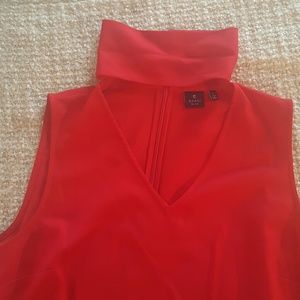 Red Choker Neck Blouse