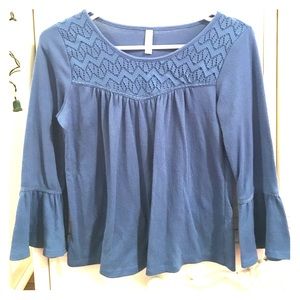Blue long sleeve top