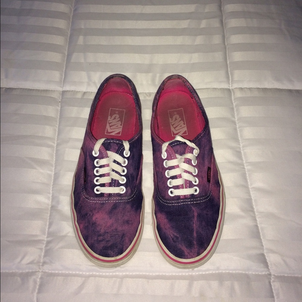 authentic purple acid wash lace up vans