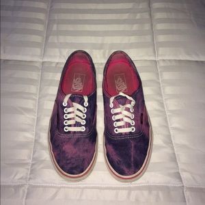 authentic purple acid wash lace up vans