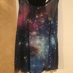 Sequin Galaxy Sheer Top