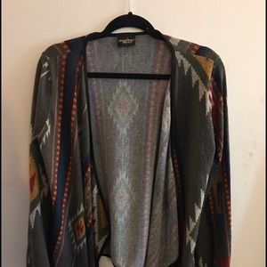 Cute Drapey Open Aztec Cardigan